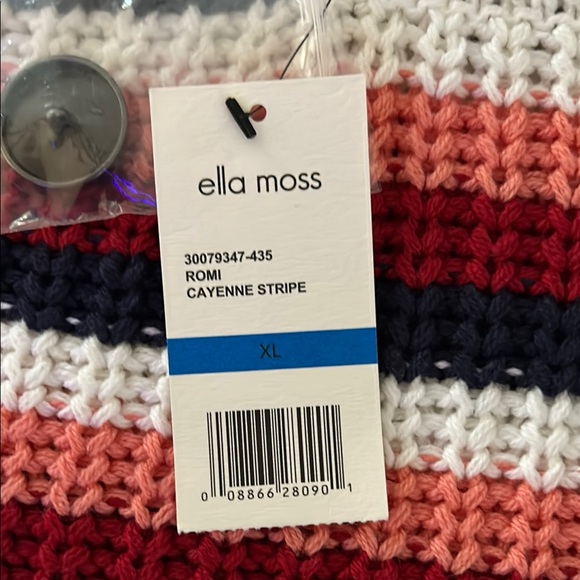 Striped Knit Sweater - Red, White, and Black - Picture 5 of 9